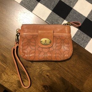 Fossil Wristlet Pink/Salmon
